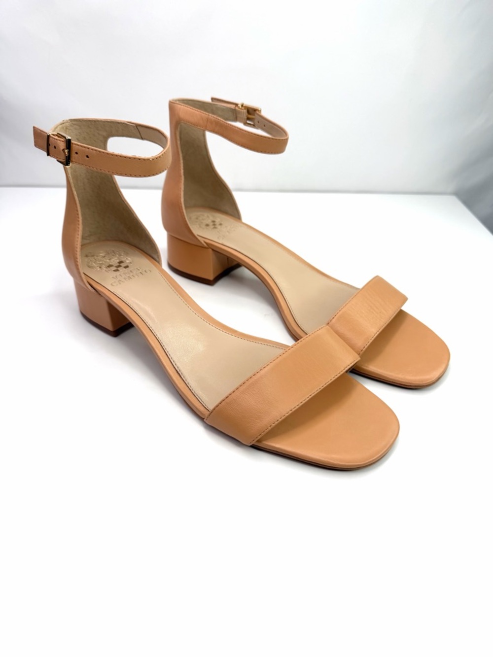 Vince Camuto Tan Nude Block Heel Sasseta Sandal